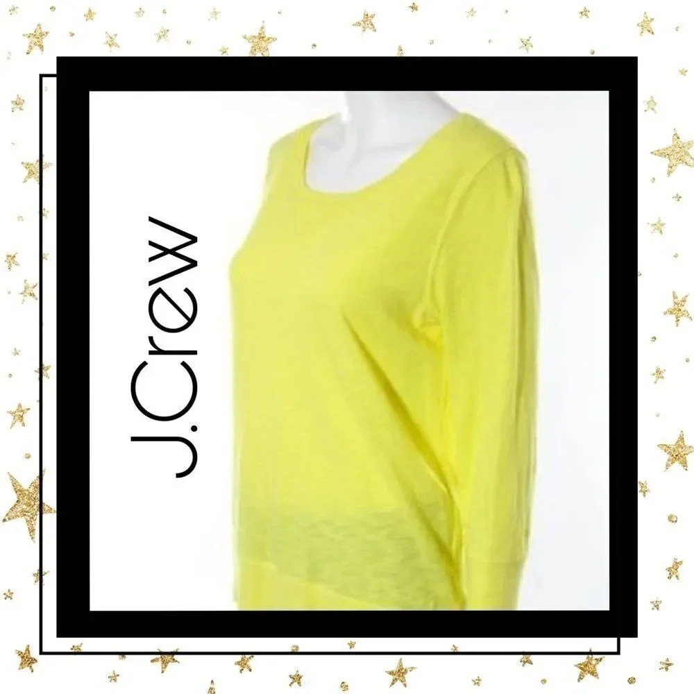 J. Crew Bright Yellow LS Cotton Shirt Sz. Small